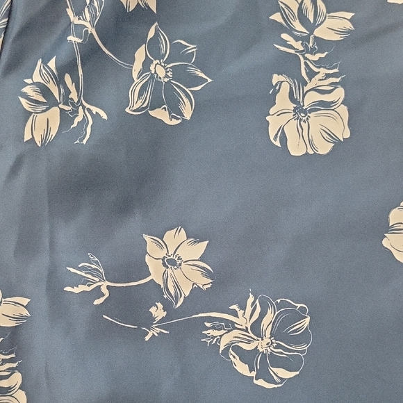 Urban Outfitters Blue Floral Satin Skirt - Picture 3 of 5